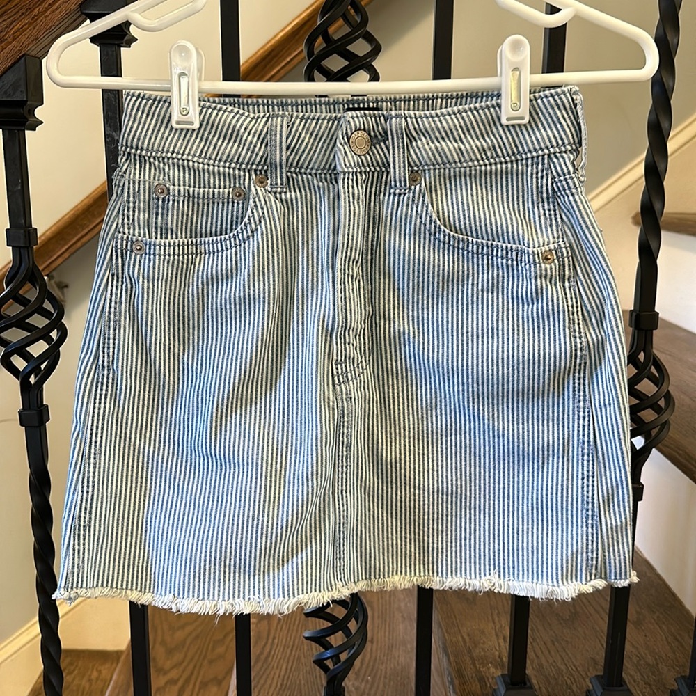 Gap Denim striped skirt
